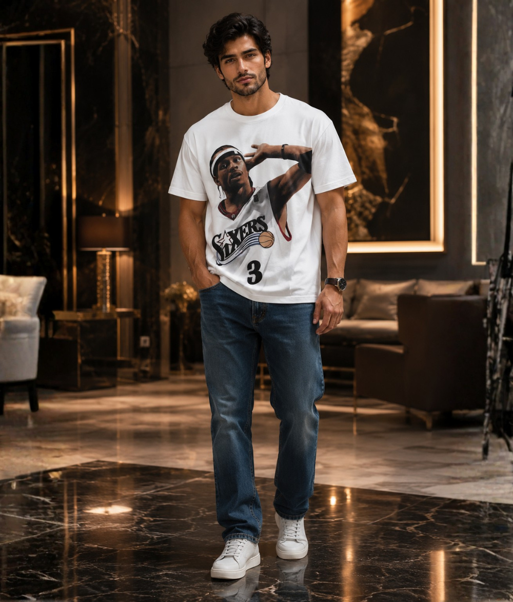 Basketball Legend Graphic Print Men's T-Shirt