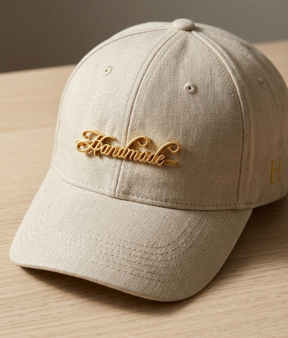 Script Luxury Metal Badge