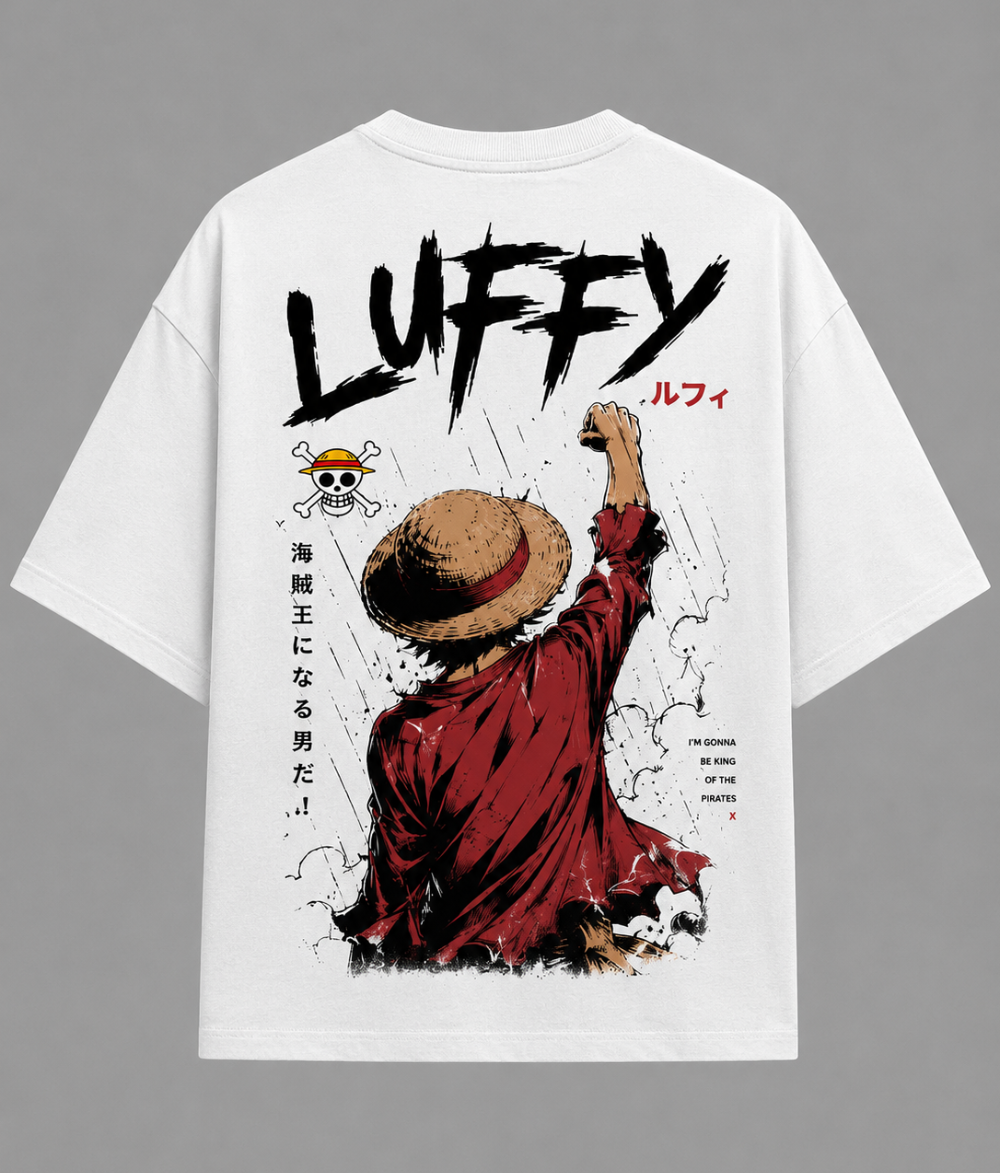 Anime Pirate King Graphic Print Men's T-Shirt